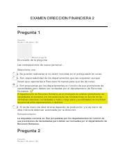 Examen Direccion Financiera 2 Pdf EXAMEN DIRECCION FINANCIERA 2