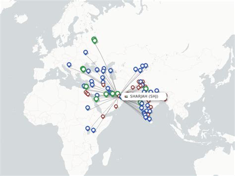 Direct (non-stop) flights from Sharjah (SHJ) - FlightsFrom.com