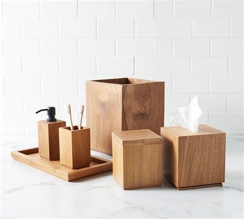 Teak Bathroom Accessories Pottery Barn