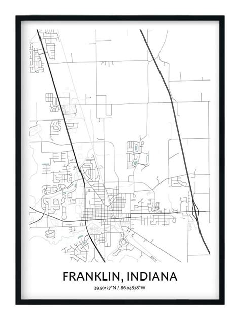 Franklin Map Poster Your City Map Art Positive Prints