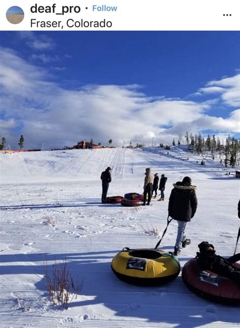 Snow tubing locations in the Winter Park and Fraser, Colorado areas.