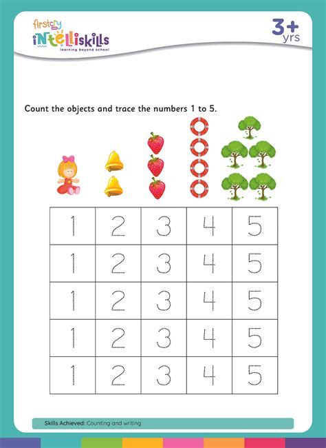 Trace The Numbers 1 5 Free And Printables Worksheet At Firstcry Intelli Worksheets Library