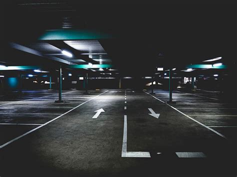 Hd Wallpaper Photo Of Empty Underground Parking Lot Car Park Creepy