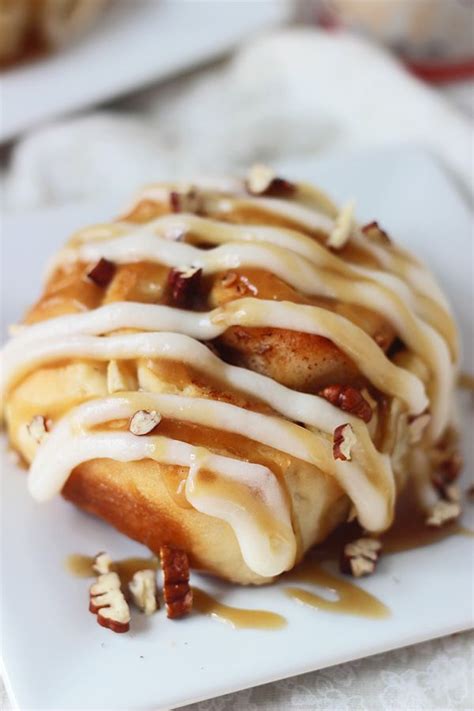 Apple Pecan Cinnamon Rolls With Cream Cheese Frosting Recipe Cinnamon Roll French Toast Bake