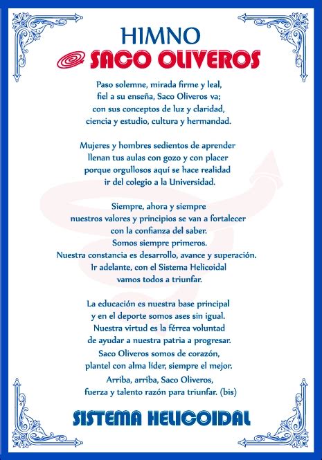 Himno De Saco Oliveros Y Apeiron