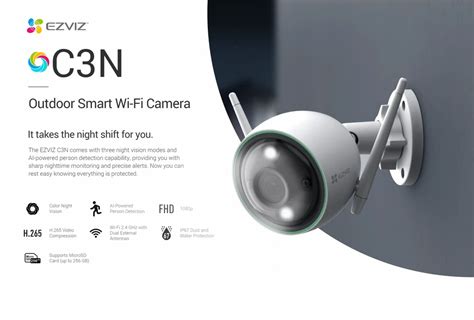 EZVIZ C3N Outdoor Smart Wifi Camera CS C3N A0 3H2WFRL 2 MP At Rs