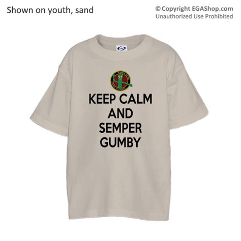 T Shirt Youth Keep Calm Semper Gumby