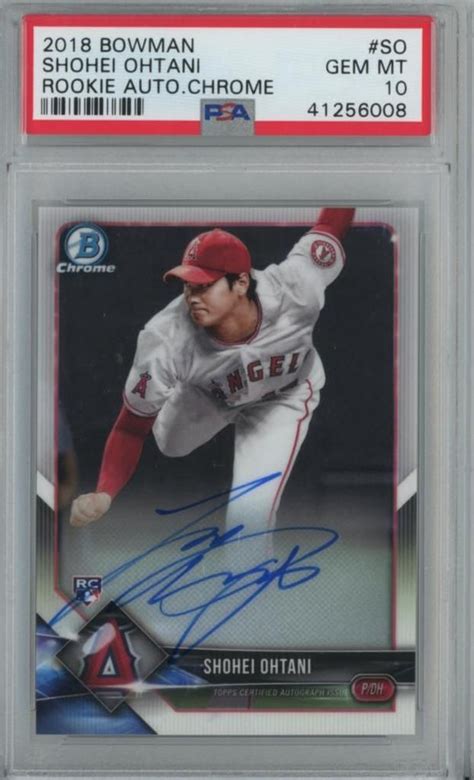 Bowman Chrome Shohei Ohtani Auto Rc Gem Mint Psa Psa