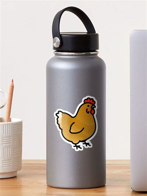 Chubby Chicken Sticker For Sale By Birdhism Redbubble