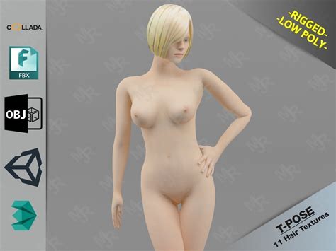 D Model Naked Girl CGTrader