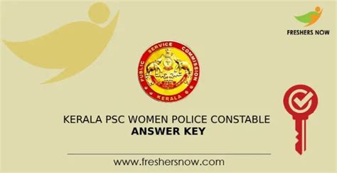 Kerala Psc Women Police Constable Answer Key