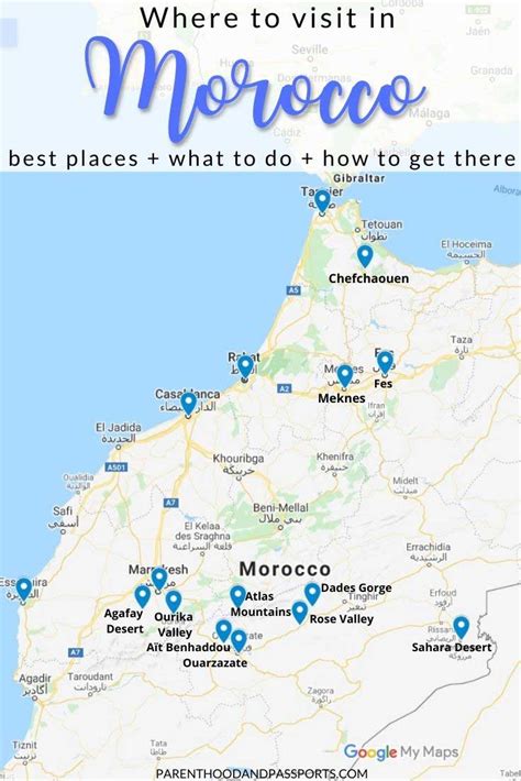 Morocco Tourist Attractions Map