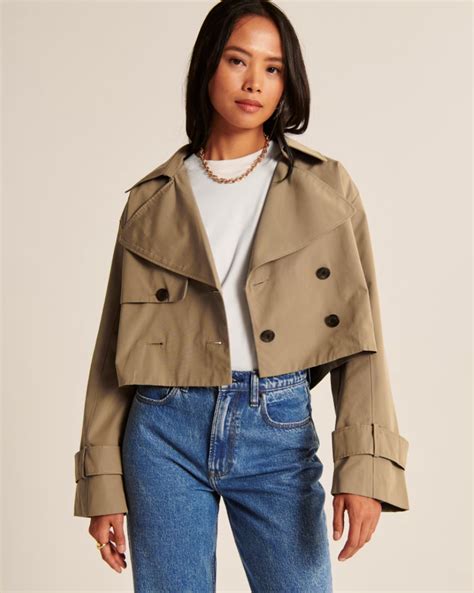 Abercrombie Fitch Cropped Trench Coat