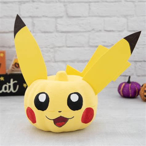 Easy Pikachu Pumpkin (with printable template) - Fun Money Mom