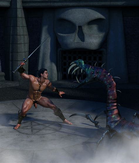 Nude Male Gladiator 2 Digital Art By Barroa Artworks Fine Art America