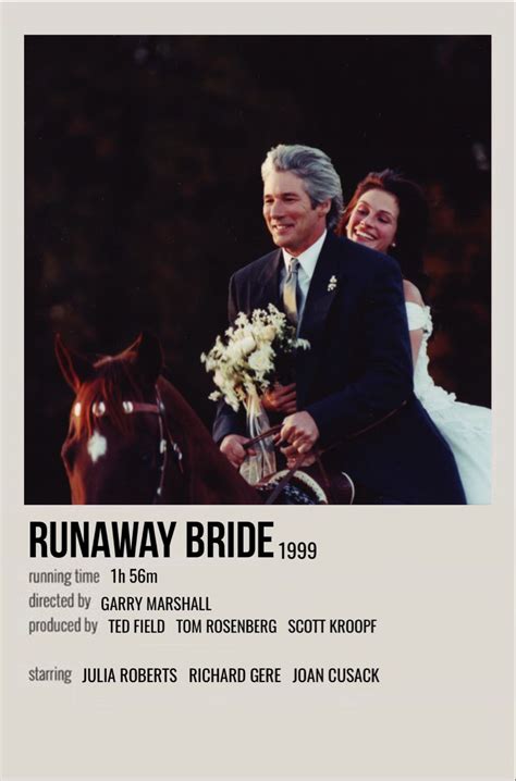 Captivating Minimal Polaroid Movie Poster: Runaway Bride