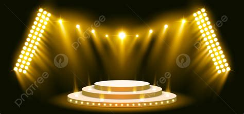 3d Stage Yellow Light On Background Spotlight Effect, 3d, Abstract ...