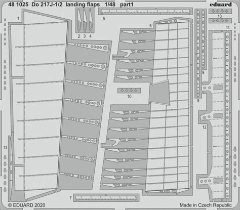 Eduard 481025 Do 217J 1 2 Landing Flaps 1 48 ICM For ICM Dla Modeli