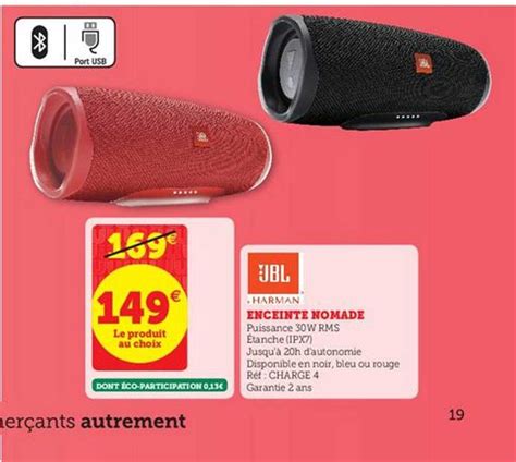 Promo Enceinte Nomade Jbl Chez Hyper U ICatalogue Fr