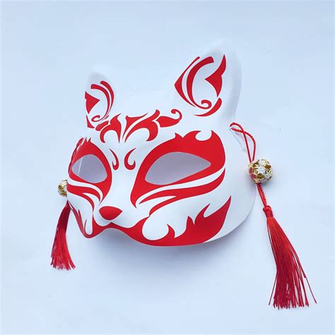 Маска Кицунэ Японской Лисы Kitsune красная, 18х17 см – фото, отзывы ...