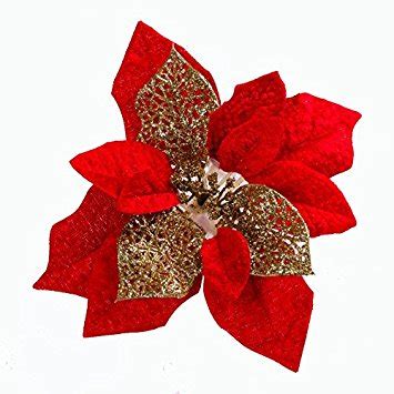 Artificial Poinsettia Flower For Christmas Tree - WF Shopping