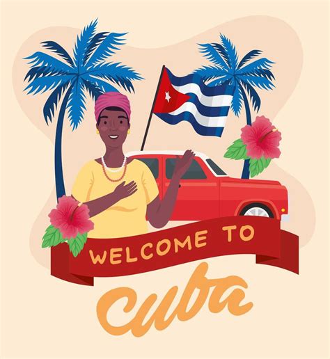 Welcome To Cuba 5260101 Vector Art At Vecteezy