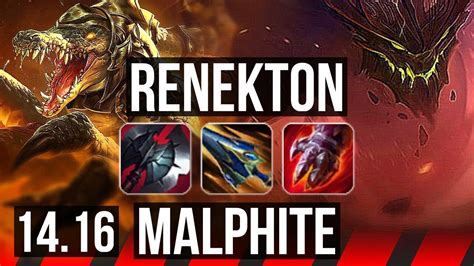 Renekton Vs Malphite Top Solo Kills Euw Master