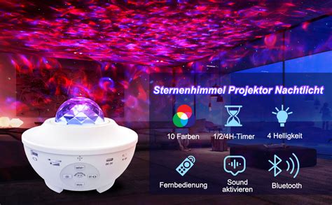Sternenhimmel Projektor, Galaxy Nachtlicht Projektor mit Bluetooth ...