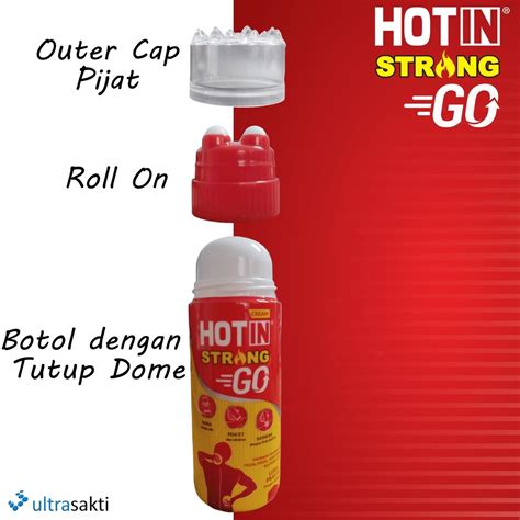Jual BARU Hot In Cream Strong Go Roll On GR Merinagankan Pegal Pegal Nyeri Sendi Dan