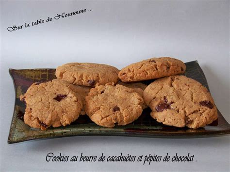 Cookies Au Beurre De Cacahu Te Et P Pites De Chocolat Recette Ptitchef