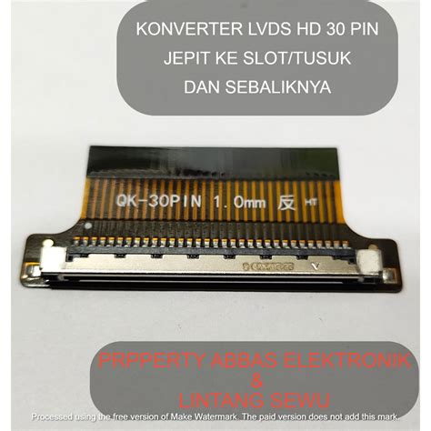 Jual KONVERTER LVDS HD 30 PIN JEPIT KE SLOT ATU TUSUK DAN SEBALIKNYA A5