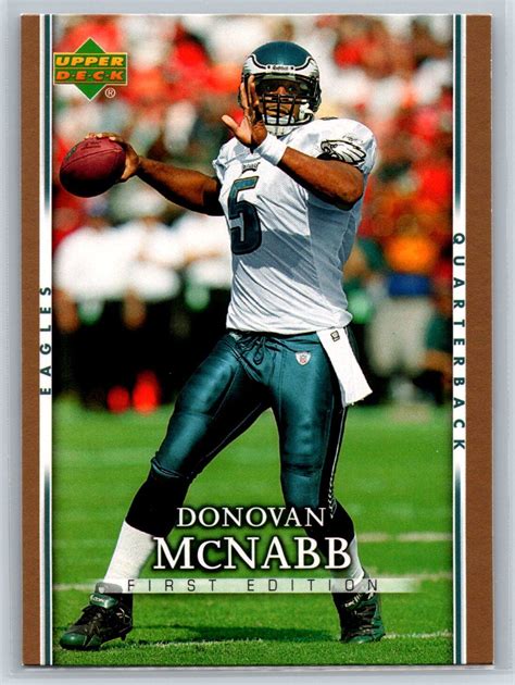 2007 Upper Deck First Edition Donovan Mcnabb Gold Parallel Eagles 75 Ebay