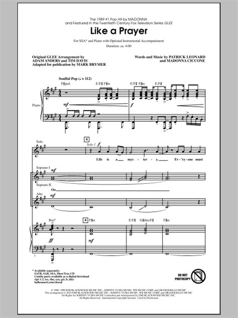 Like A Prayer | Sheet Music Direct