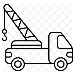 Tow Truck Icon - Download in Line Style