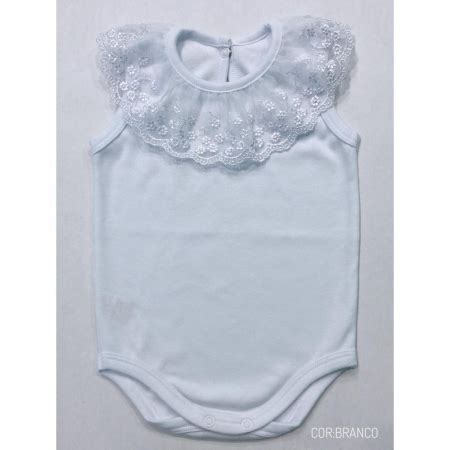 Body Feminino Renda Branca Rubin Malhas