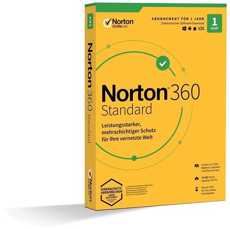 Nortonlifelock Norton 360 2020 Standard 1 Gerät 1 Jahr Box Ab 5