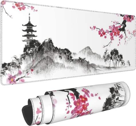 Kastwave Cherry Blossom Gaming Mouse Pad Large Extended Desk Mat With