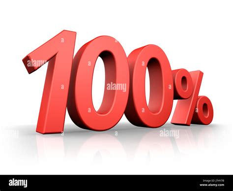 Hundred Number Percent Percentage Red Calculation Isolated Stock