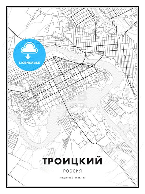 troickii troitsk russia modern map print template formats hebstreits