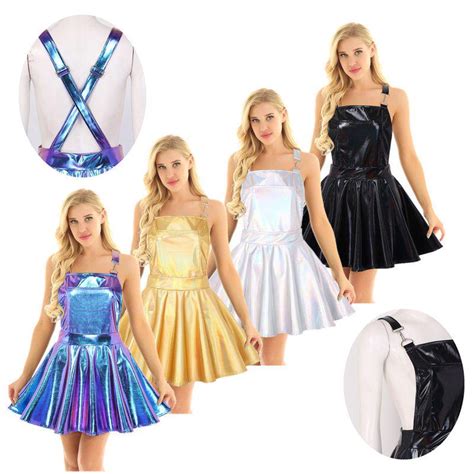 Купить Женское блестящее металлическое платье, костюм для трансвеститов ...