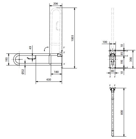 Barre D Appui Pmr Murale Pliable Inox Cm Cashotel Fr