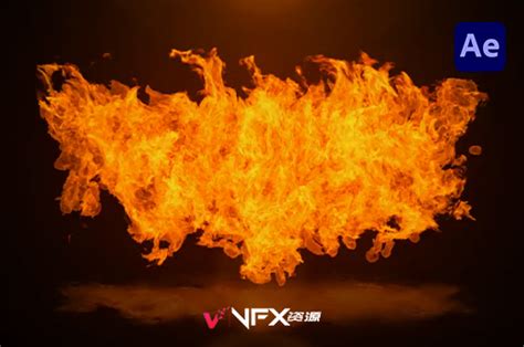 炙热火焰logo标志开场揭示特效ae模板 Blazing Fire Logo Reveal Vfx资源网