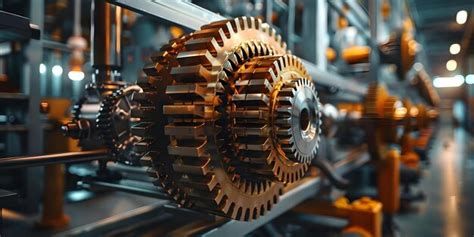 Premium Photo | Closeup of gearboxes and bearings in industrial ...