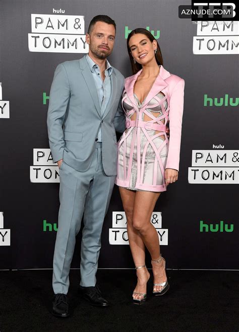Lily James Sexy Seen Flaunting Her Hot Body At The Pam And Tommy Press Event In LA AZNude