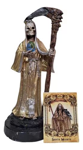 Figura En Resina Santa Muerte Ritualizada 20 Cm Oración Meses sin