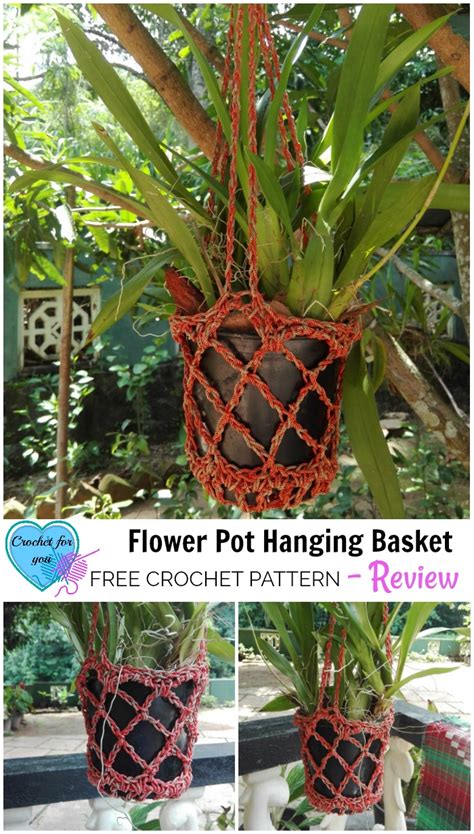 Crochet Flower Pot Hanging Free Crochet Pattern Review