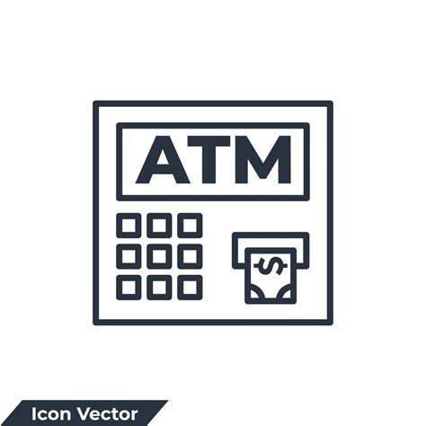 Atm Icon Logo Vector Illustration Insert Card Icon Credit Debit