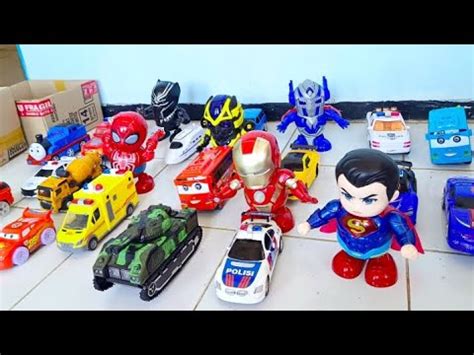 Mobil Mobilan Dan Robot Iron Man Bumblebee Bus Tayo Mcqueen Kereta