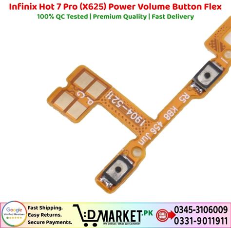 Infinix Hot 7 Pro X625 Power Volume Button Flex Price In Pakistan Top Notch
