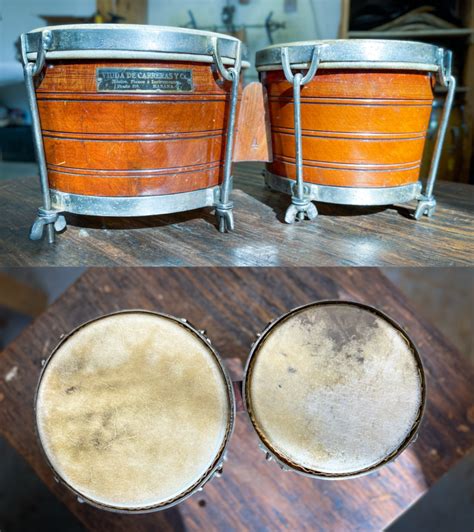 Solid Caoba Viuda De Carreras Y Ca Bongos Manito Percussion